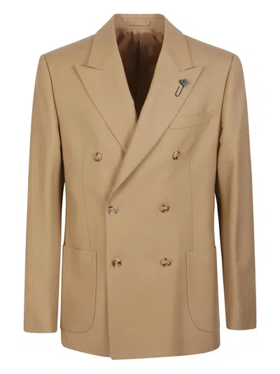 LARDINI DOUBLE-BREASTED WOOL JACKET