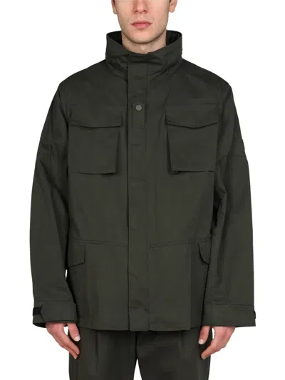 Lardini Double Fabric Jacket In Green