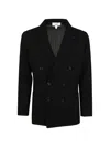 Lardini Double-breasted Blazer In Black