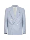 Lardini Double-breasted Blazer In Blue