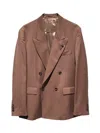 Lardini Double-breasted Blazer In Brown