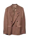 Lardini Double-breasted Blazer In Brown