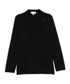 Lardini Double-breasted Black Tailored Jacket With Structured Lapel In Multi