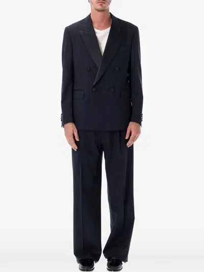Lardini Double-breasted Buttoned Blazer In Blue