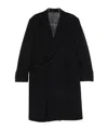 Lardini Double-breasted Coat In Black