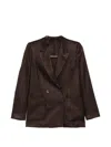 Lardini Double-breasted Peaked-lapel Blazer In Brown