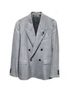 Lardini Double-breasted Peak-lapel Blazer In Blue