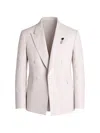 Lardini Double-breasted Peak-lapel Blazer In Neutral
