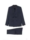 Lardini Double-breasted Suit In Blue