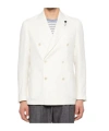 Lardini Double-breasted Suit Jacket In White