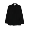Lardini Double-breasted Black Tailored Jacket With Structured Lapel In Black