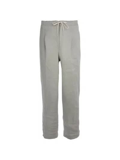 Lardini Drawstring-fastening Trousers In Gray