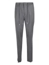 Lardini Stretch Combed Flannel Trousers In Gray