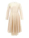 Lardini Dress Tulle With Gold Applications In Beige