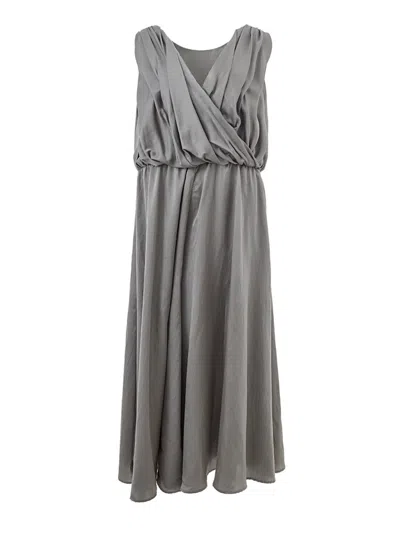 LARDINI DRESS WITH CROSS-STITCH