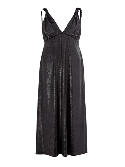 LARDINI DRESS WITH STRAPS VELVET EFFECT