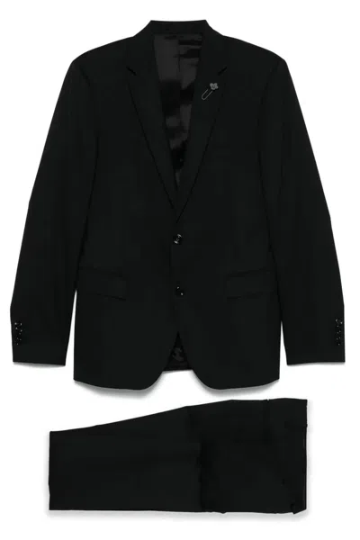 Lardini Dresses Black In Nero Neri E Grigi