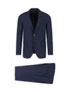 Lardini Tailored Two-button Blazer And Slim-fit Trousers Set In Blue