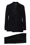 Lardini Double-breasted Suit In Blu