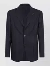 Lardini Single-breasted Tailored Black Wool Blend Jacket