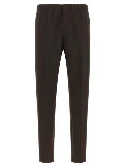Lardini Drop Elasticated-waist Trousers In Black