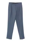Lardini Pleated Trousers In Blue
