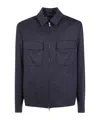 Lardini Zip-up Flap-pocket Jacket In Blue