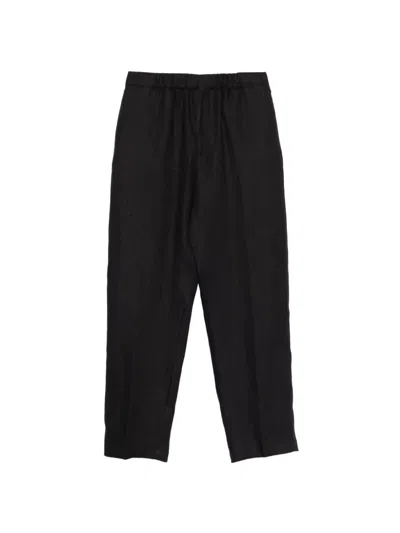 Lardini Elastic-waistband Trousers In Black