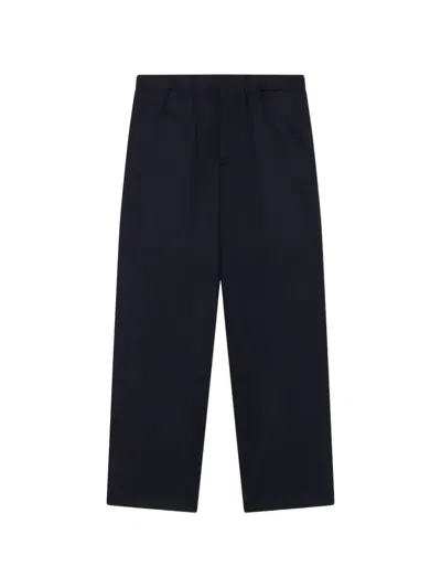 Lardini Elasticated-waist Straight-leg Trousers In Black