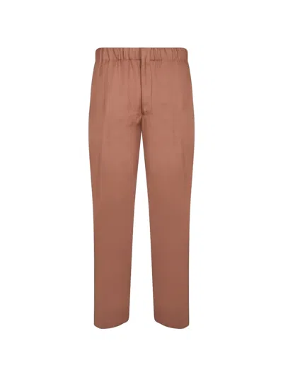 Lardini Elasticated-waistband Trousers In Brown