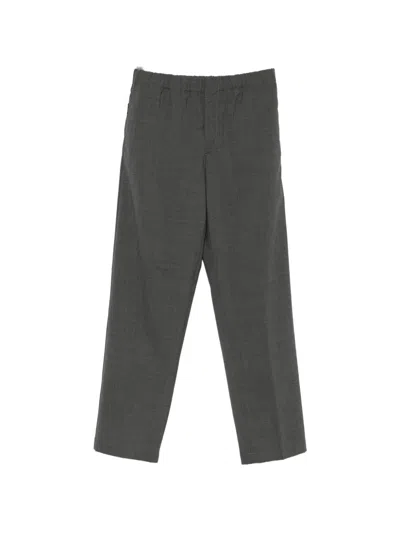 Lardini Elasticated-waistband Trousers In Gray