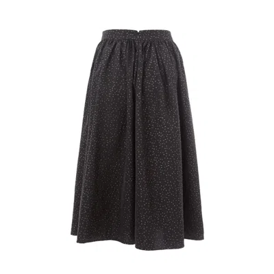 Lardini Elegant Polyethylene Midi Women's Skirt In Black