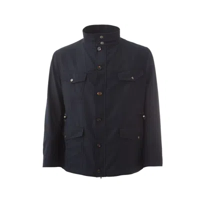 Lardini Elegant Blue Italian Wool Jacket