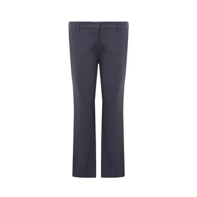 Lardini Elegant Blue Linen Tailored Trousers In Red