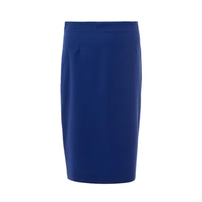 Lardini Elegant Wool Skirt For Sophisticated Women's Style In Blue