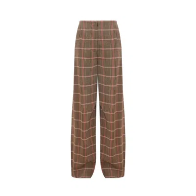 Lardini Elegant Brown Viscose Pants For Sophisticated Style