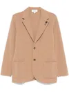 Lardini Sophisticated Single-breasted Blazer Rear Vents In Camelbeige