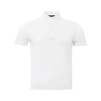 Lardini Elegant Cotton Polo Men's Shirt In White