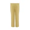 Lardini Elegant Golden Cotton Trousers In Gold