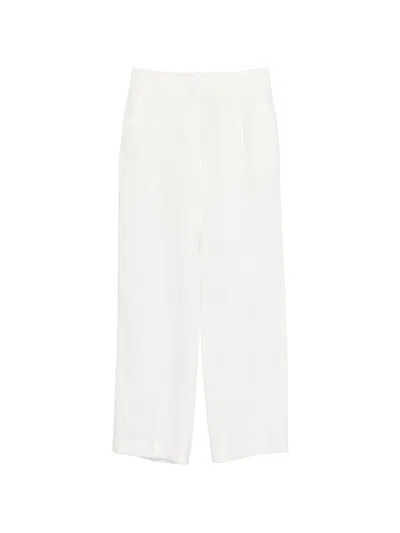 Lardini Elegant Linen Trousers For Women In White