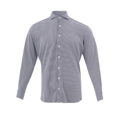Lardini Elegant Multicolor Cotton Men's Shirt In Gray