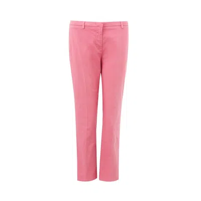 Lardini Elegant Pink Cotton Trousers For Women