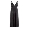 Lardini Dress With Straps Velvet Effect