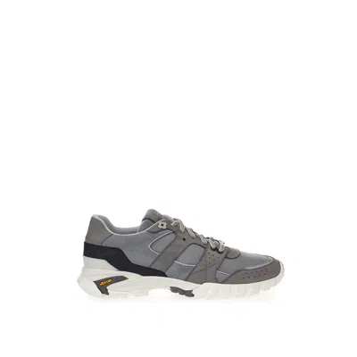 Lardini Elegant Suede And Nylon Sneakers In Gray