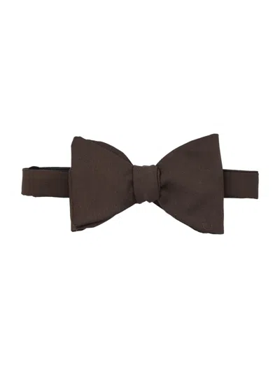 Lardini Elegant Virgin Wool Tie In Brown