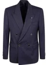 Lardini Man Feeling Double-breasted Jacket With Button Detailing In Blue