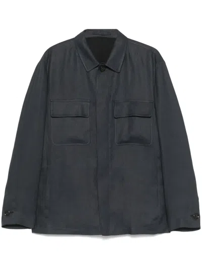 Lardini Esansel Shirt Jacket In Blue