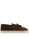 Lardini Suede And Calf Leather Brown Espadrilles