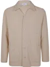 Lardini Textured Fabric Knit Jacket In White