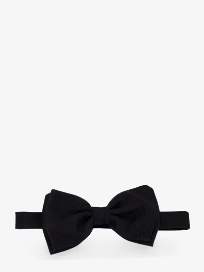 Lardini Fabric Bow Tie In Black
